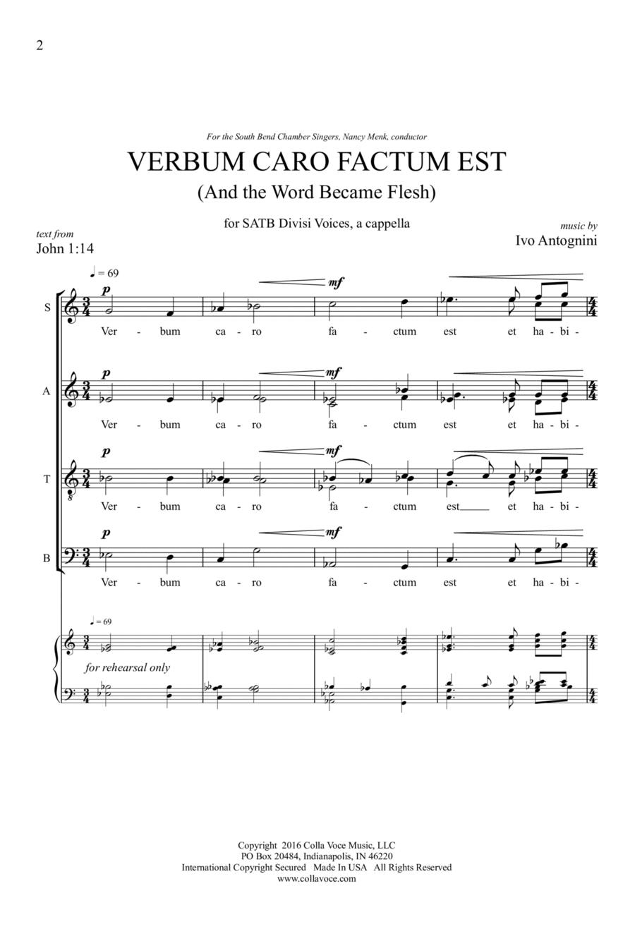 Verbum Caro Factum Est Divisi scores gallery preview page 1