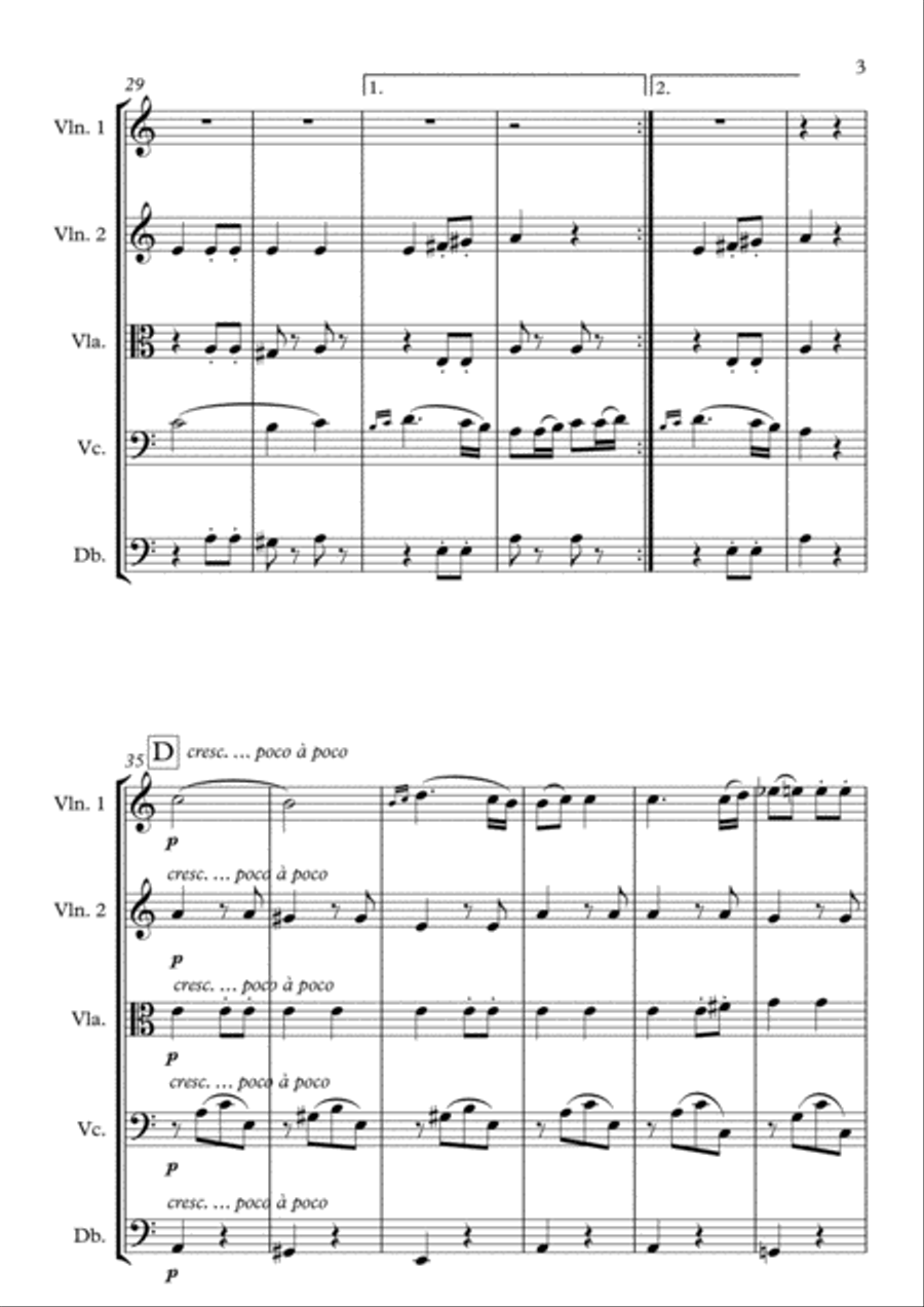 Allegretto from Beethoven Symphony No. 7 for String Ensemble (Conductor's Score) String Orchestra scores gallery preview page 4