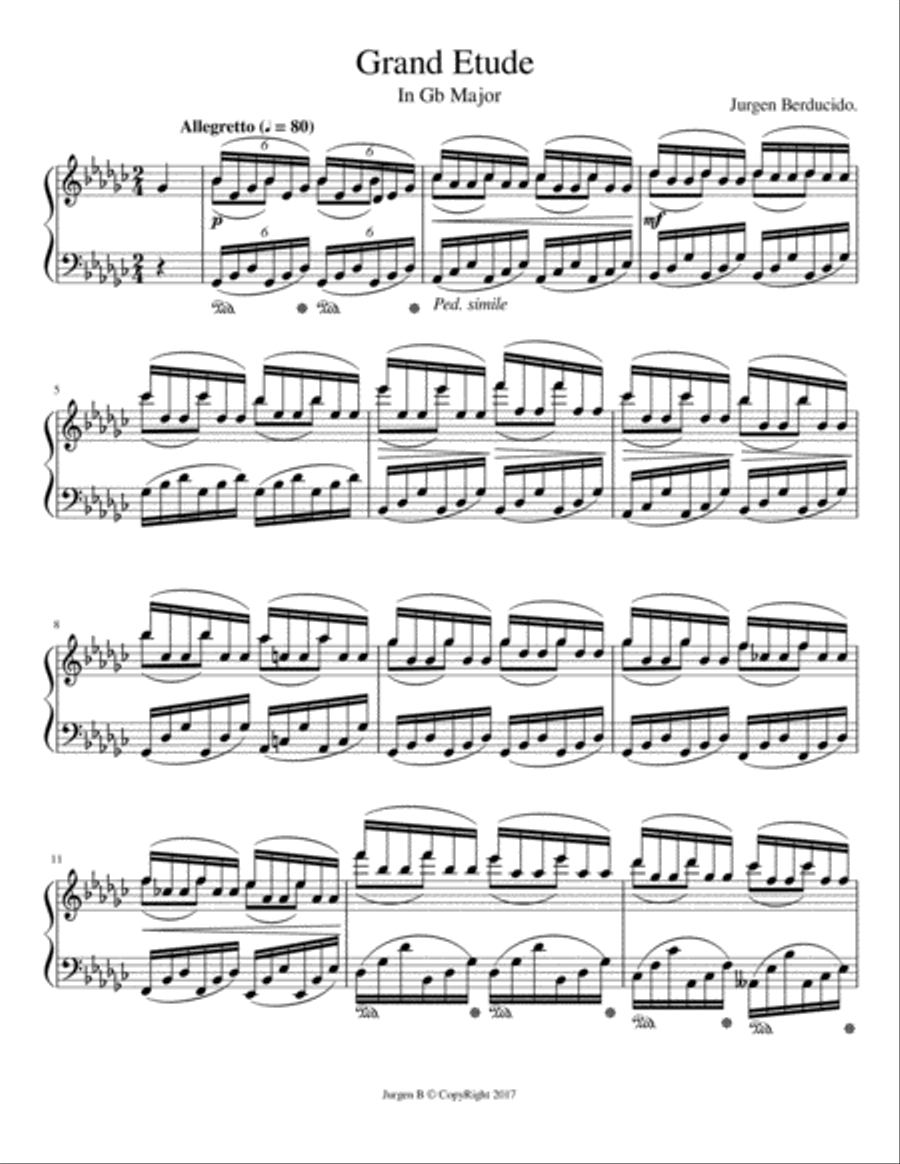 Grand Étude in Gb Major Grand Étude in Gb Major Piano Method scores gallery preview page 1