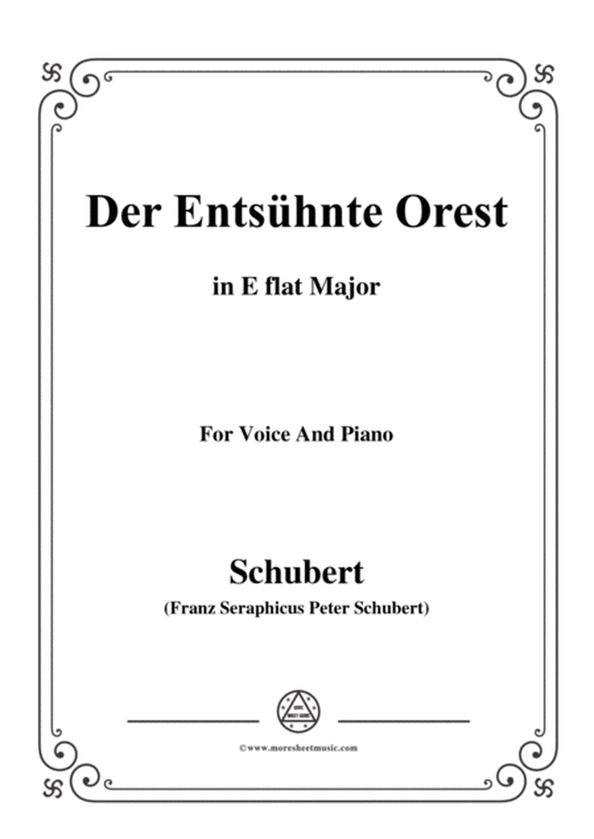 Schubert-Der Entsühnte Orest,in E flat Major,for Voice&Piano image number null