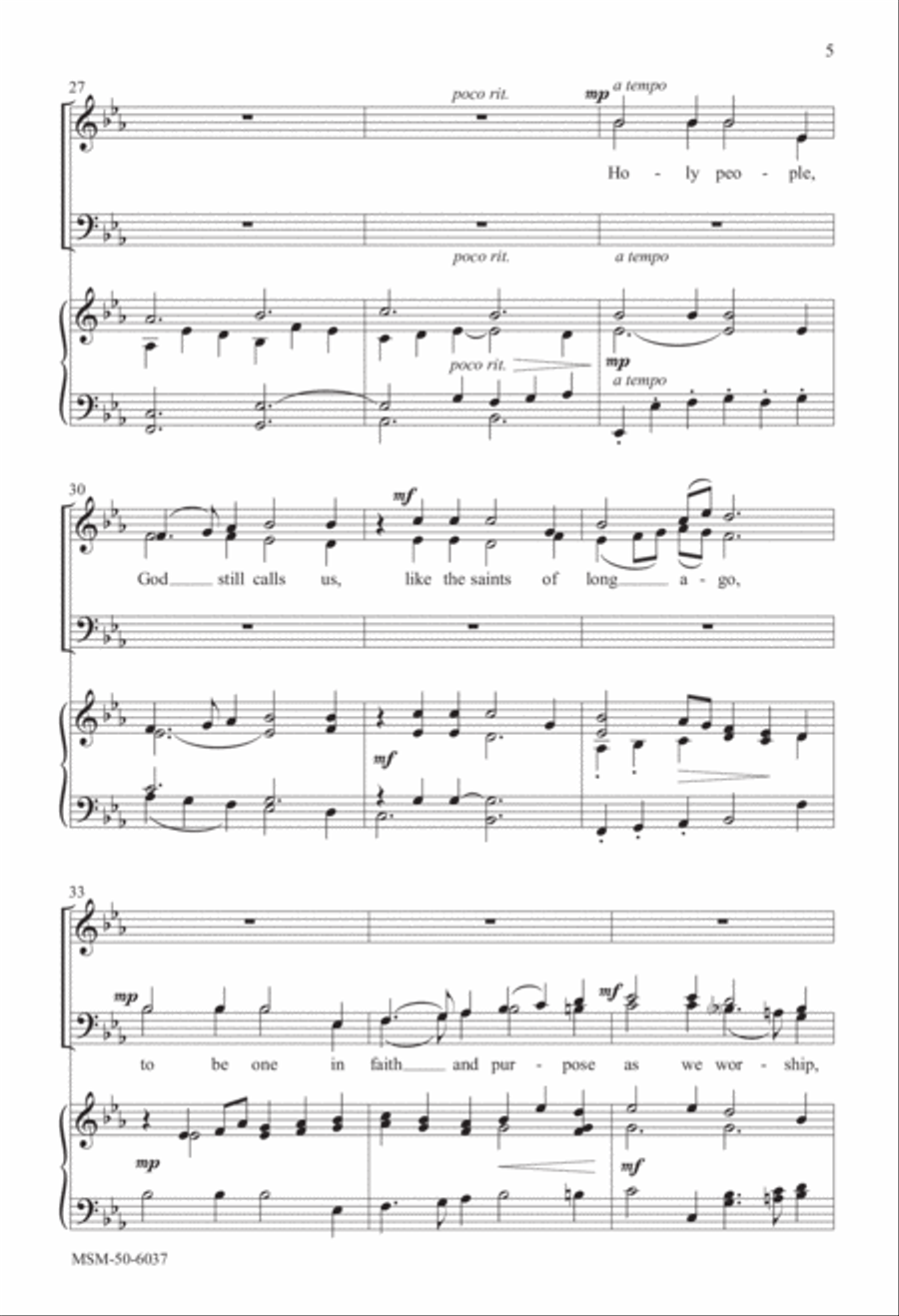 Come, Believers in the Gospel 4-Part scores gallery preview page 5
