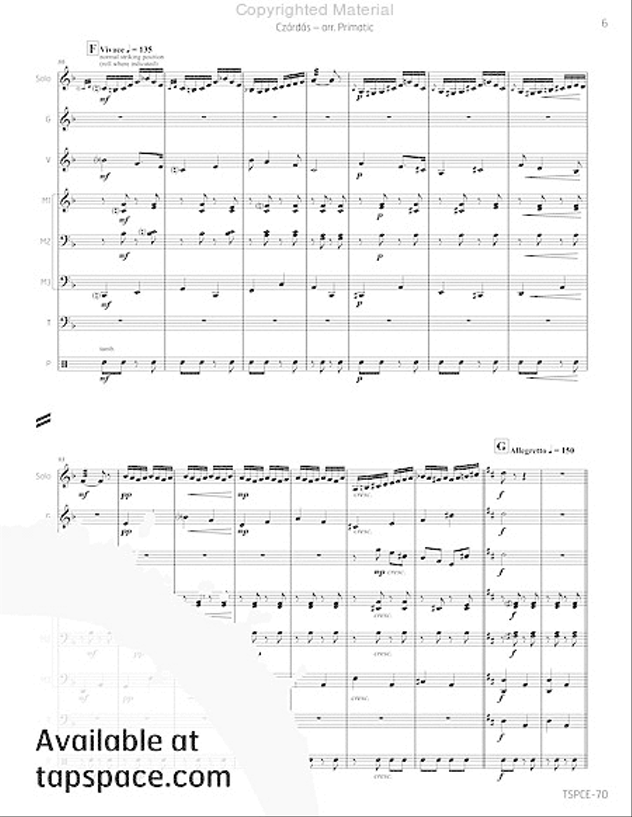 Czardas Percussion Ensemble scores gallery preview page 10
