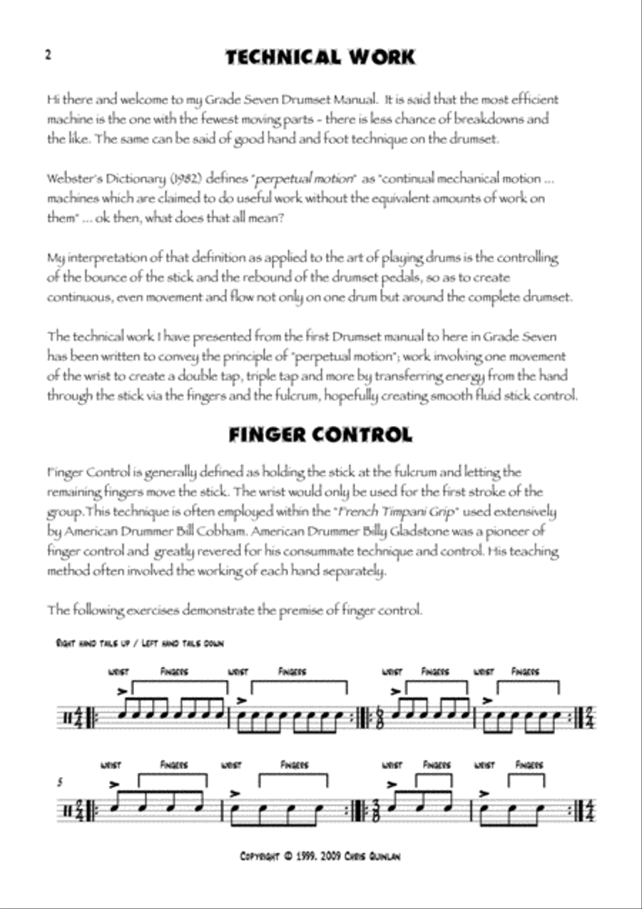 Grade Seven Drumset Manual Drum Set scores gallery preview page 2
