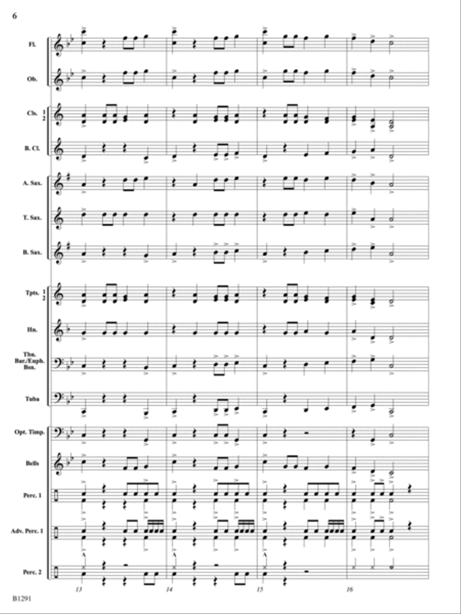Comet Ride: Score Comet Ride: Score Concert Band scores gallery preview page 6