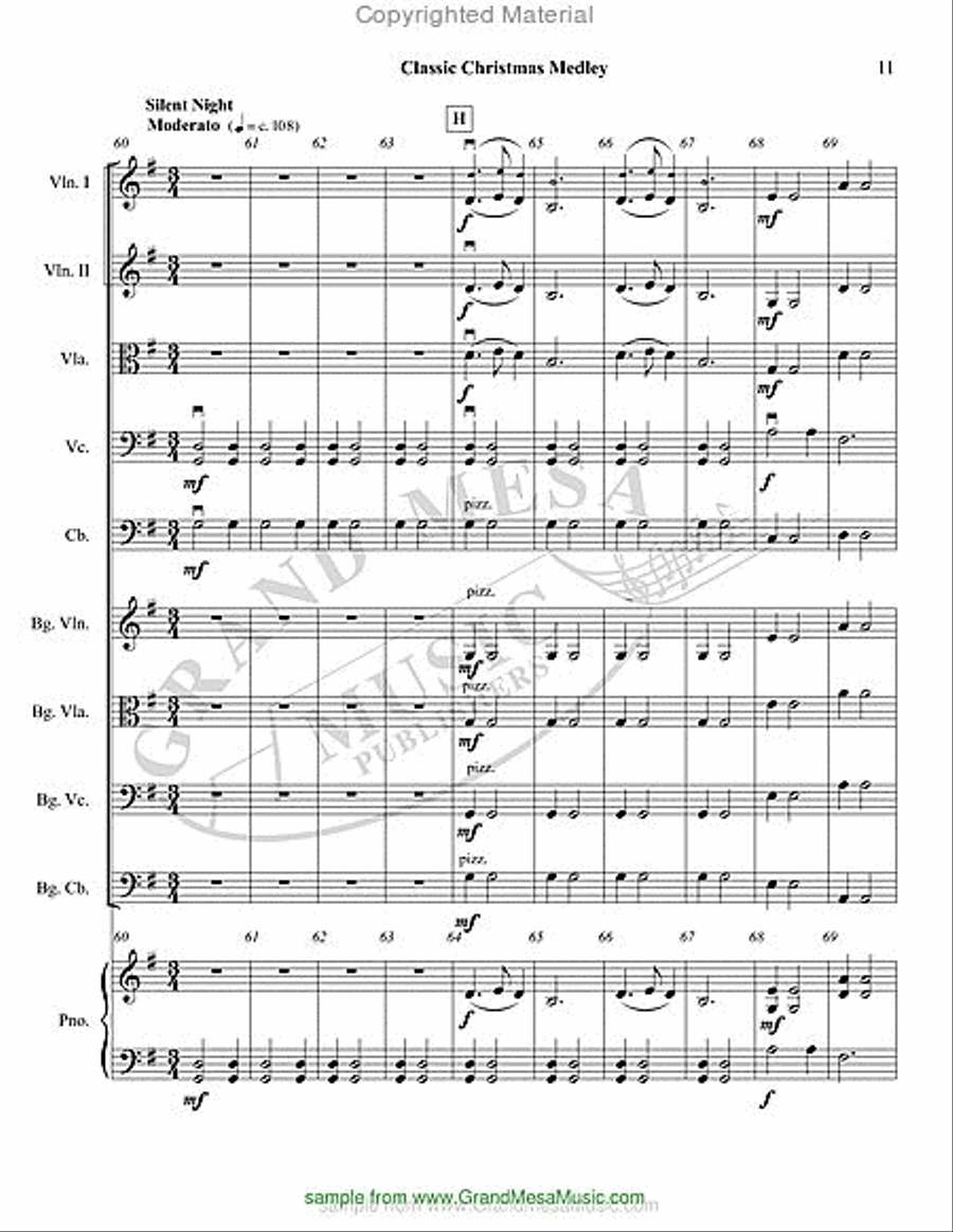 Classic Christmas Medley String Orchestra scores gallery preview page 12