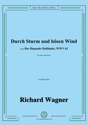 Book cover for R. Wagner-Durch Sturm und bösen Wind,in b flat minor,from Der fliegende Hollander,WWV 63