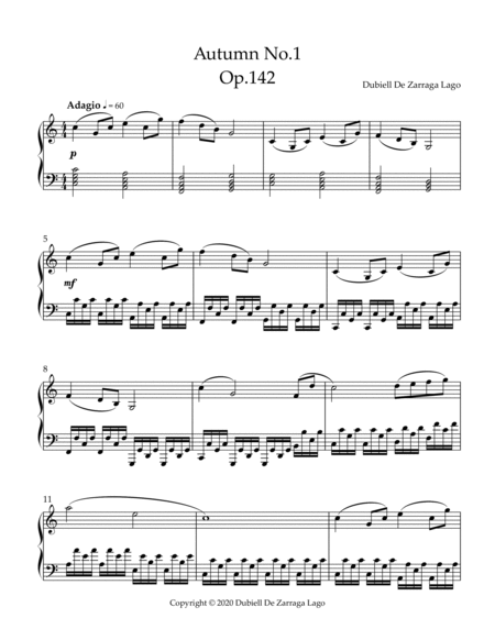 Autumn Suite 2020 Op.142 1-7