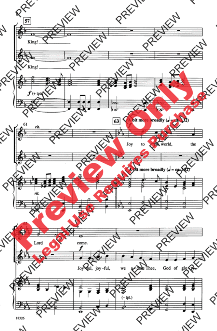 Joyful, Joyful to the World 2-Part scores gallery preview page 8