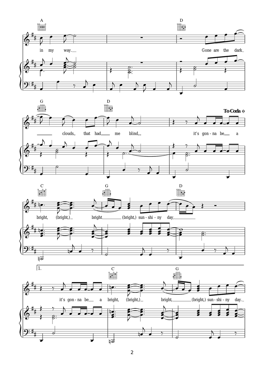 I Can See Clearly Now Acoustic Guitar scores gallery preview page 2