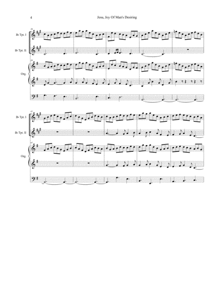 Jesu, Joy Of Man's Desiring (Duet for Bb-Trumpet and Organ) image number null