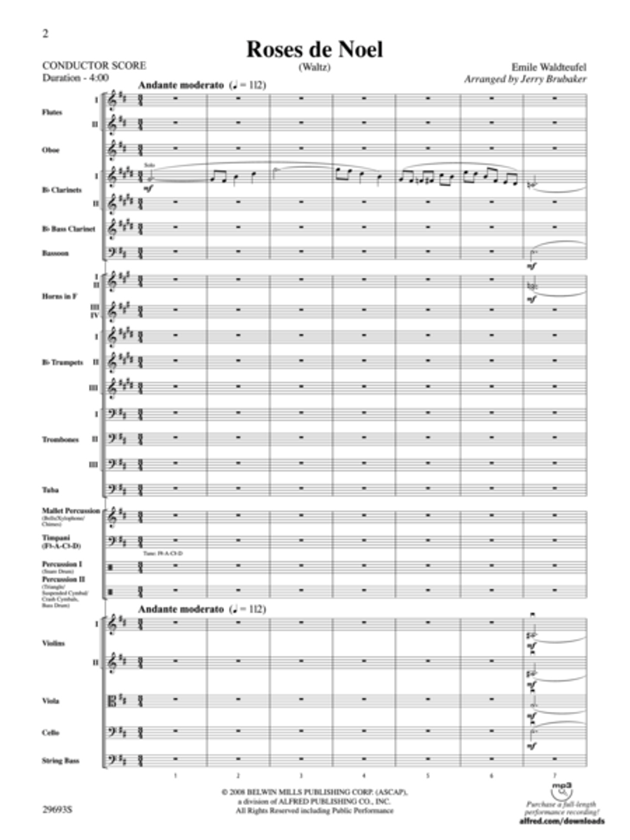 Roses de Noel (Waltz) (score only) image number null