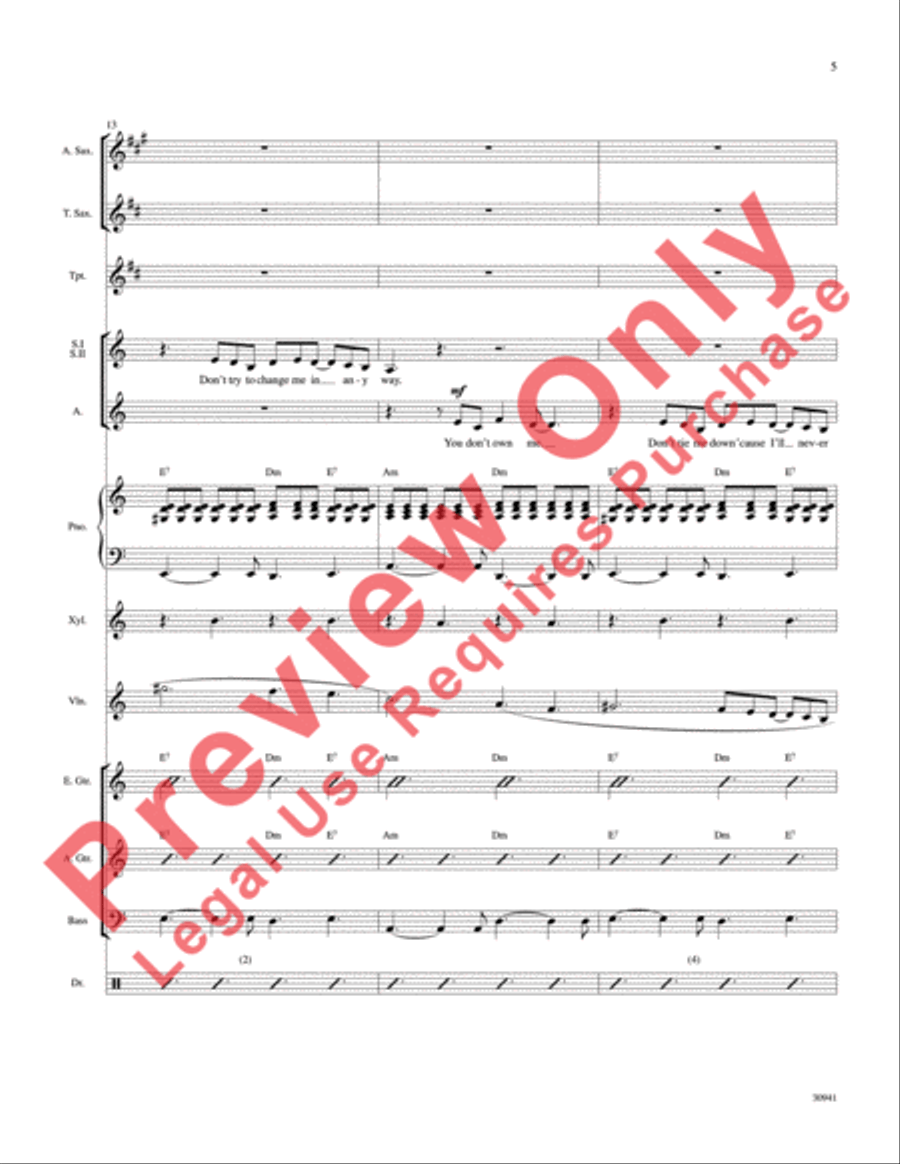 You Don't Own Me Choir scores gallery preview page 6