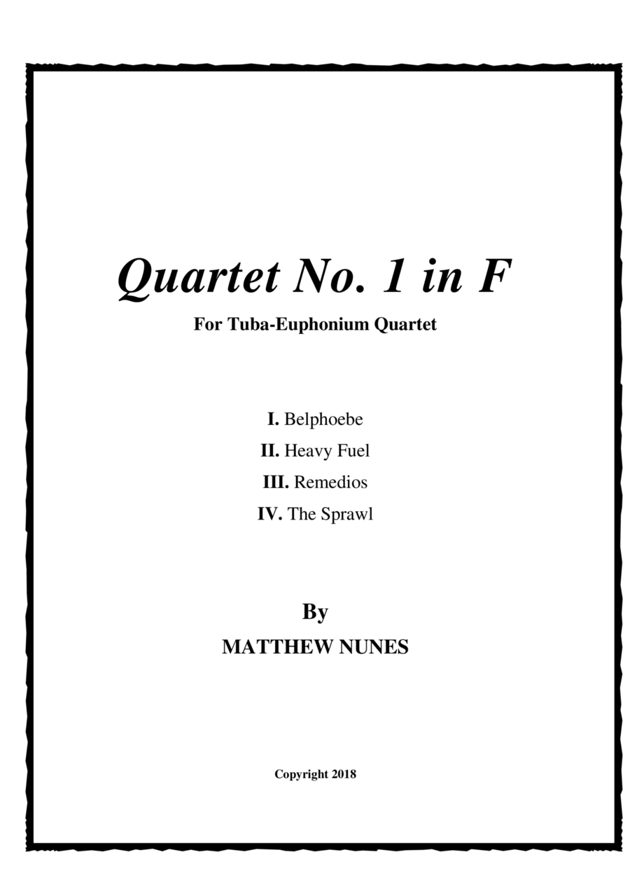 Quartet in F for Tuba-Euphonium Quartet Euphonium Quartet scores gallery preview page 1