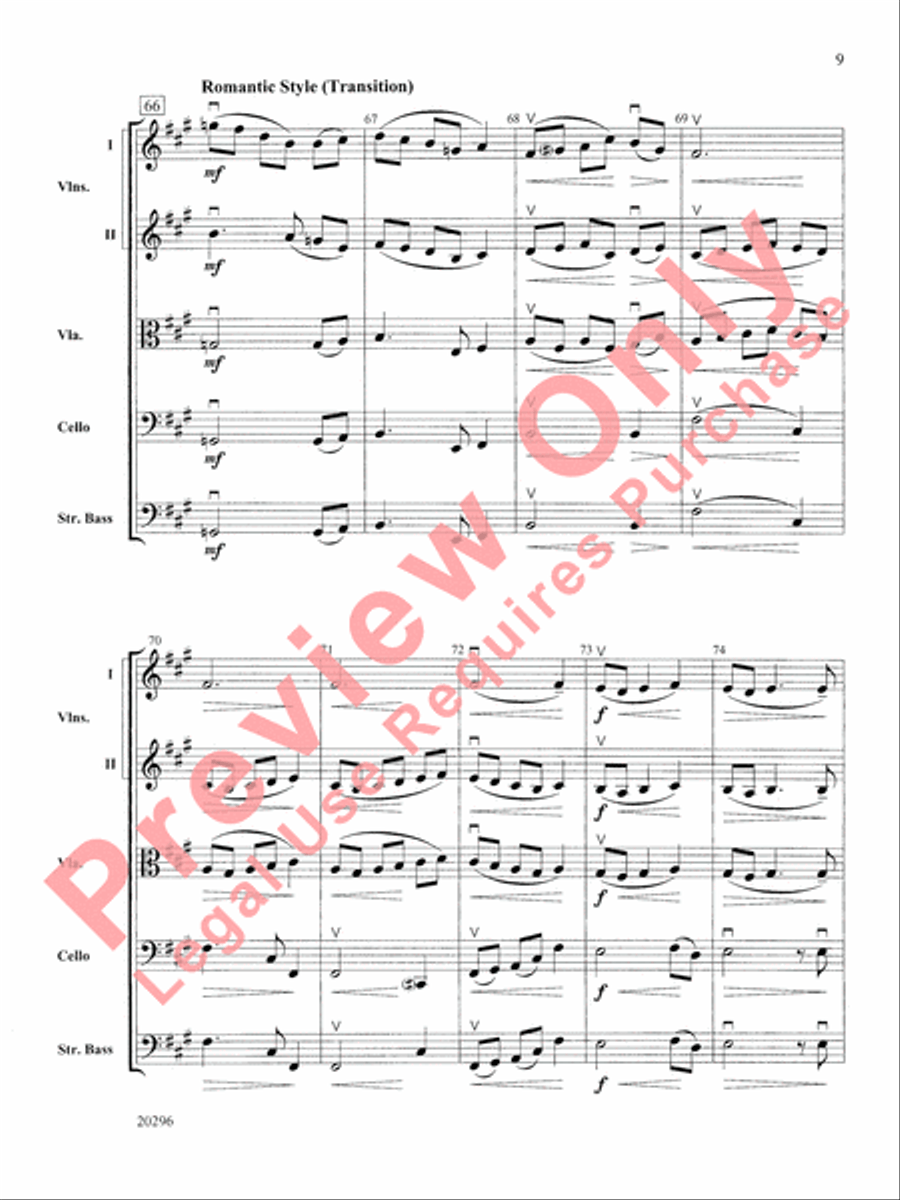 Fantasy on Amazing Grace String Orchestra scores gallery preview page 10