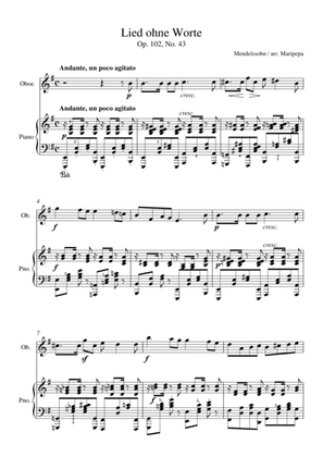 Mendelssohn - Lied ohne Worte (arrangement for oboe and piano)