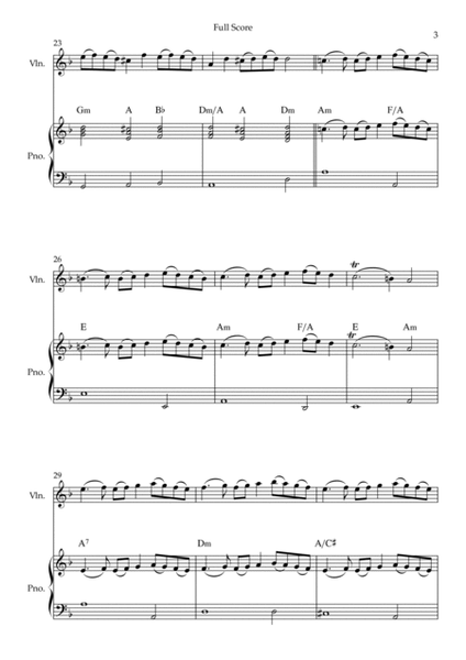 Rondeau (from Abdelazer) for Violin Solo and Piano Accompaniment with Chords image number null