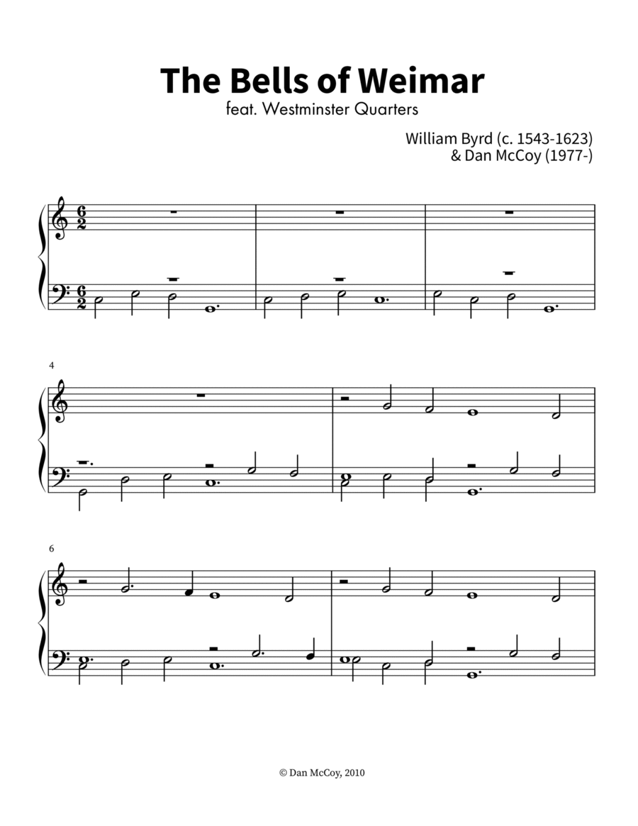 The Bells of Weimar Piano Solo scores gallery preview page 1