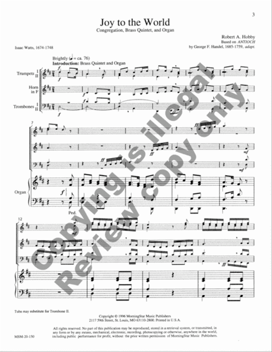 Joy to the World (Antioch) Choir scores gallery preview page 8