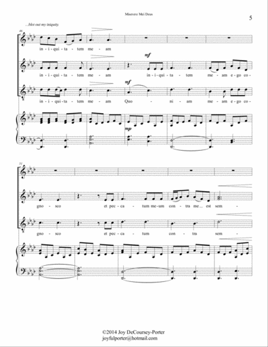 Miserere mei Deus 4-Part scores gallery preview page 5
