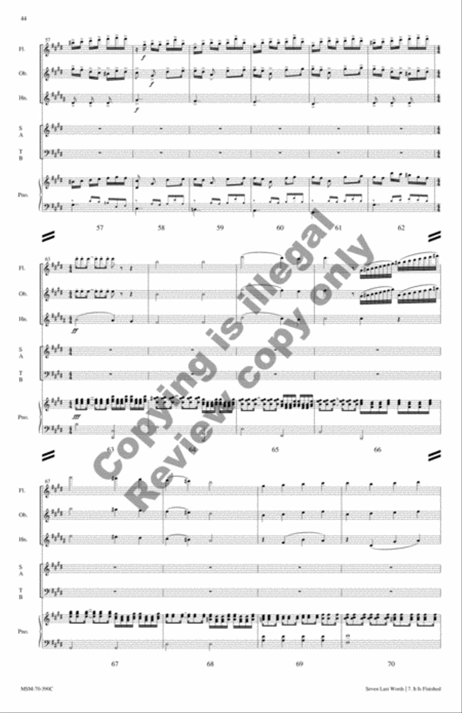 Seven Last Words (Chamber Ensemble Score) Choir scores gallery preview page 47