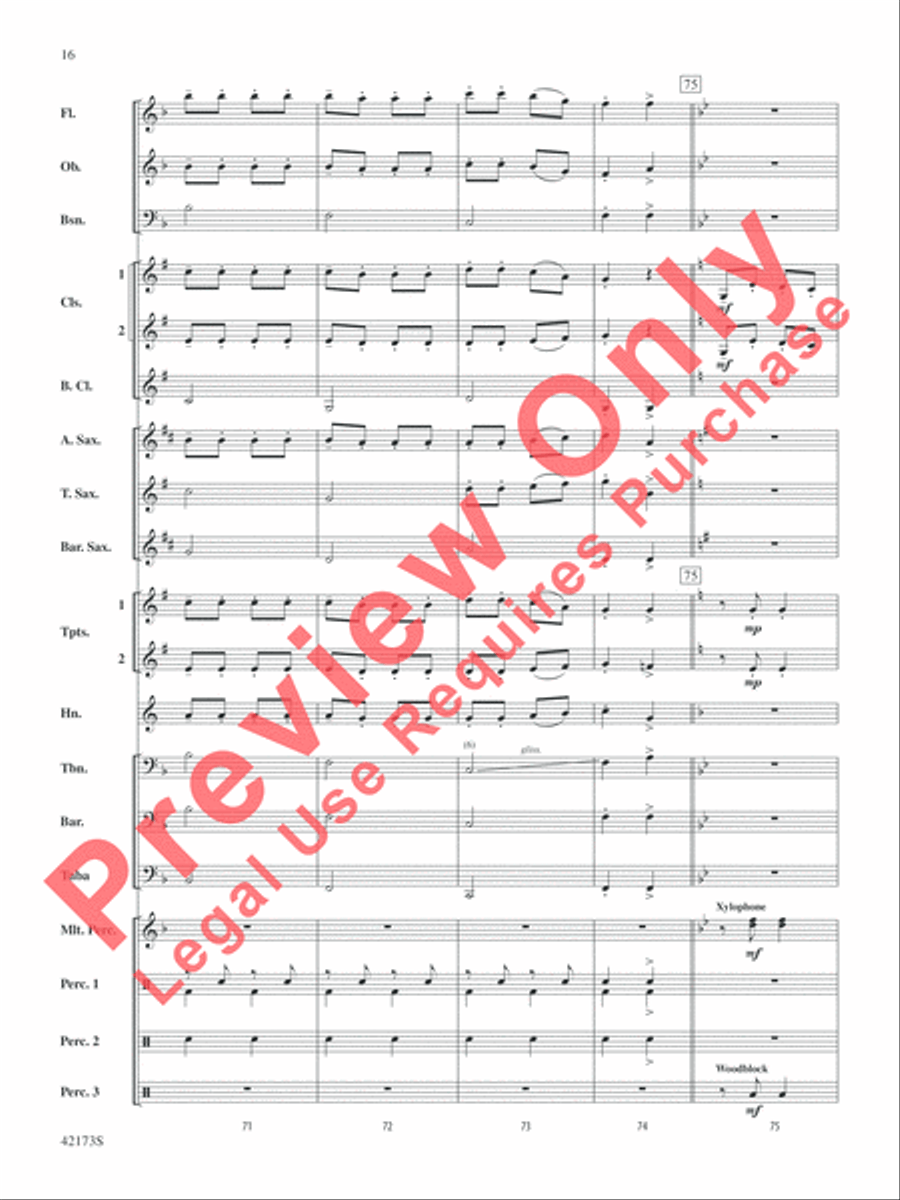 Jingle Band! Concert Band scores gallery preview page 17