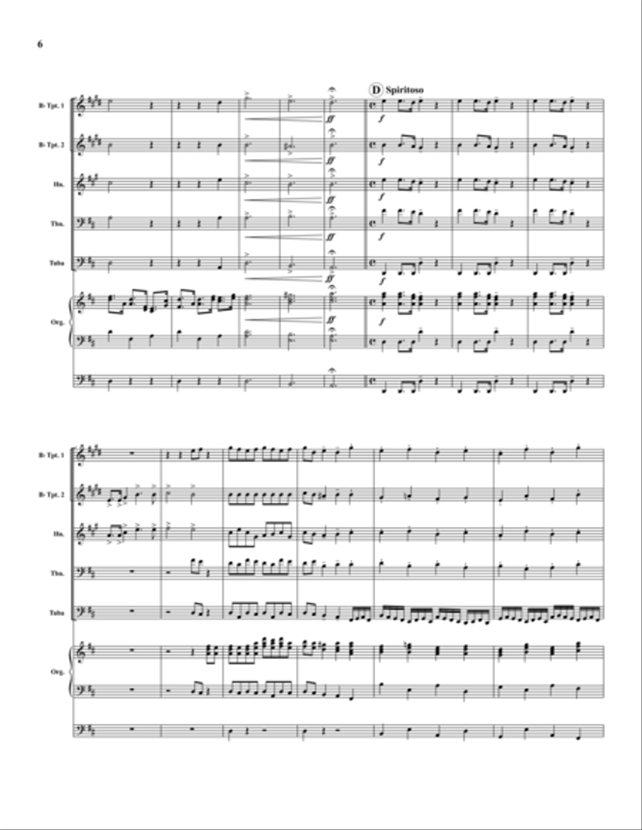 Zadok the Priest Organ scores gallery preview page 6