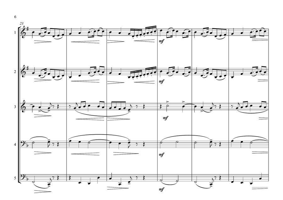 Spanish National Anthem ''Marcha Real'' for Brass Quintet Brass Quintet scores gallery preview page 6