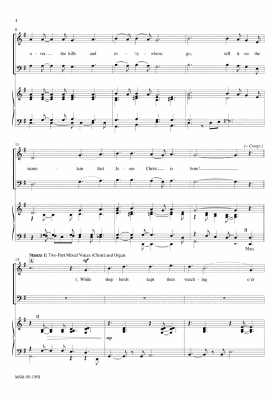 Go Tell It on the Mountain 4-Part scores gallery preview page 3