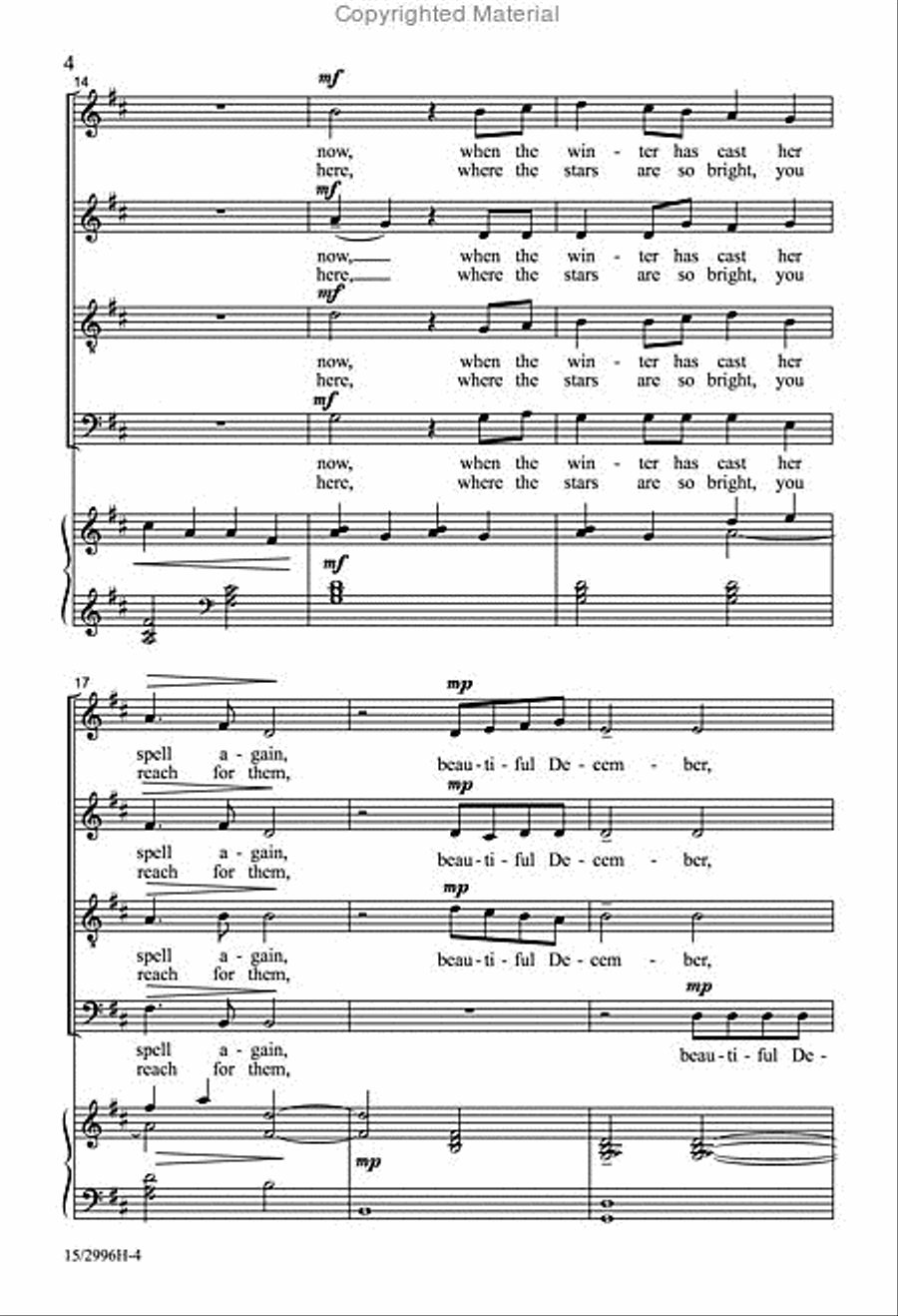 Beautiful December Beautiful December 4-Part scores gallery preview page 4