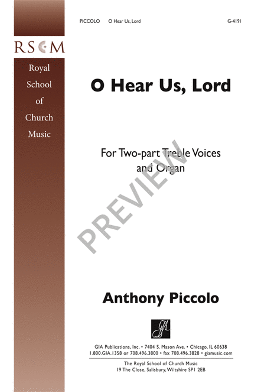 O Hear Us, Lord