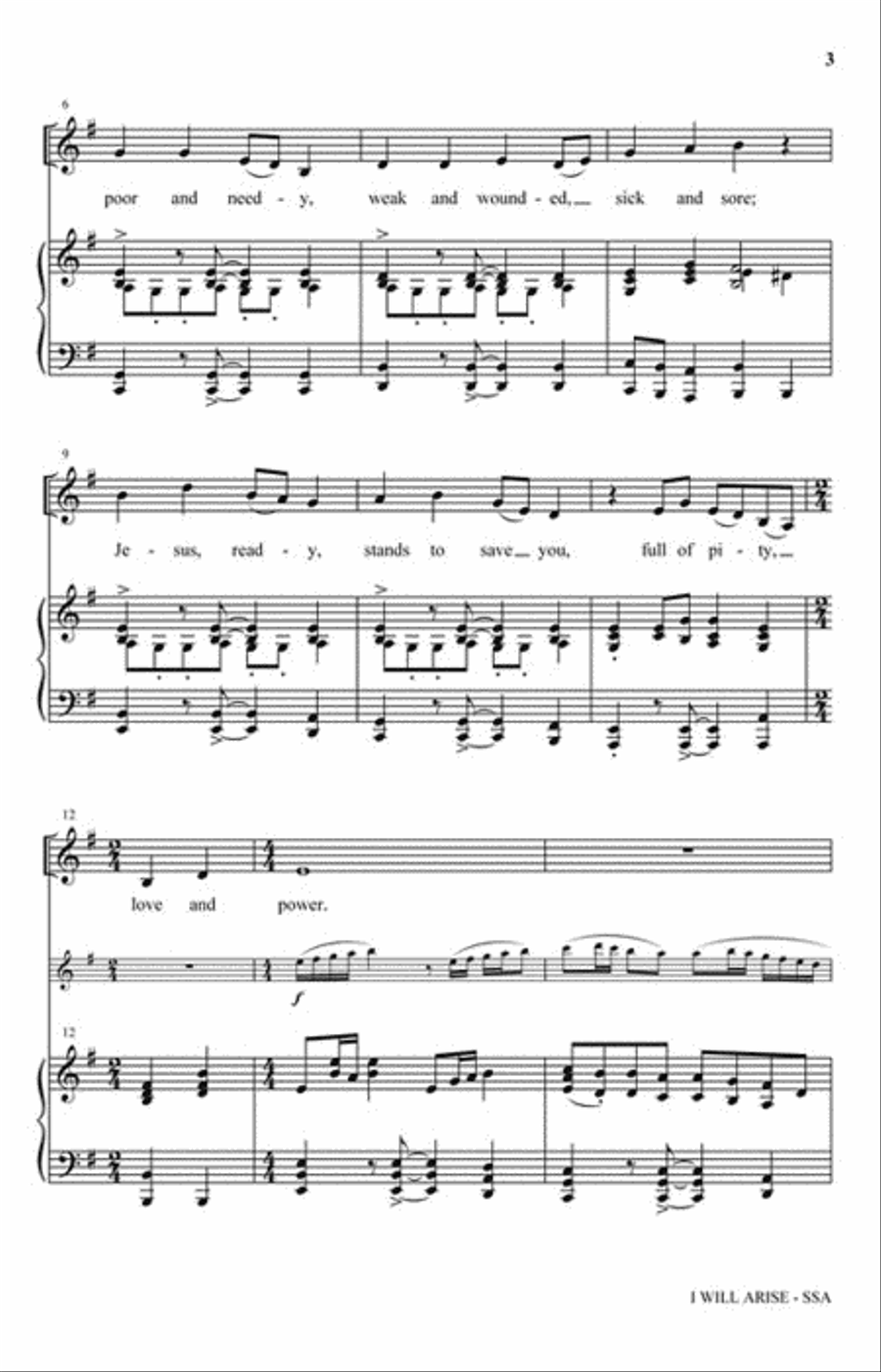 I Will Arise SSA scores gallery preview page 3