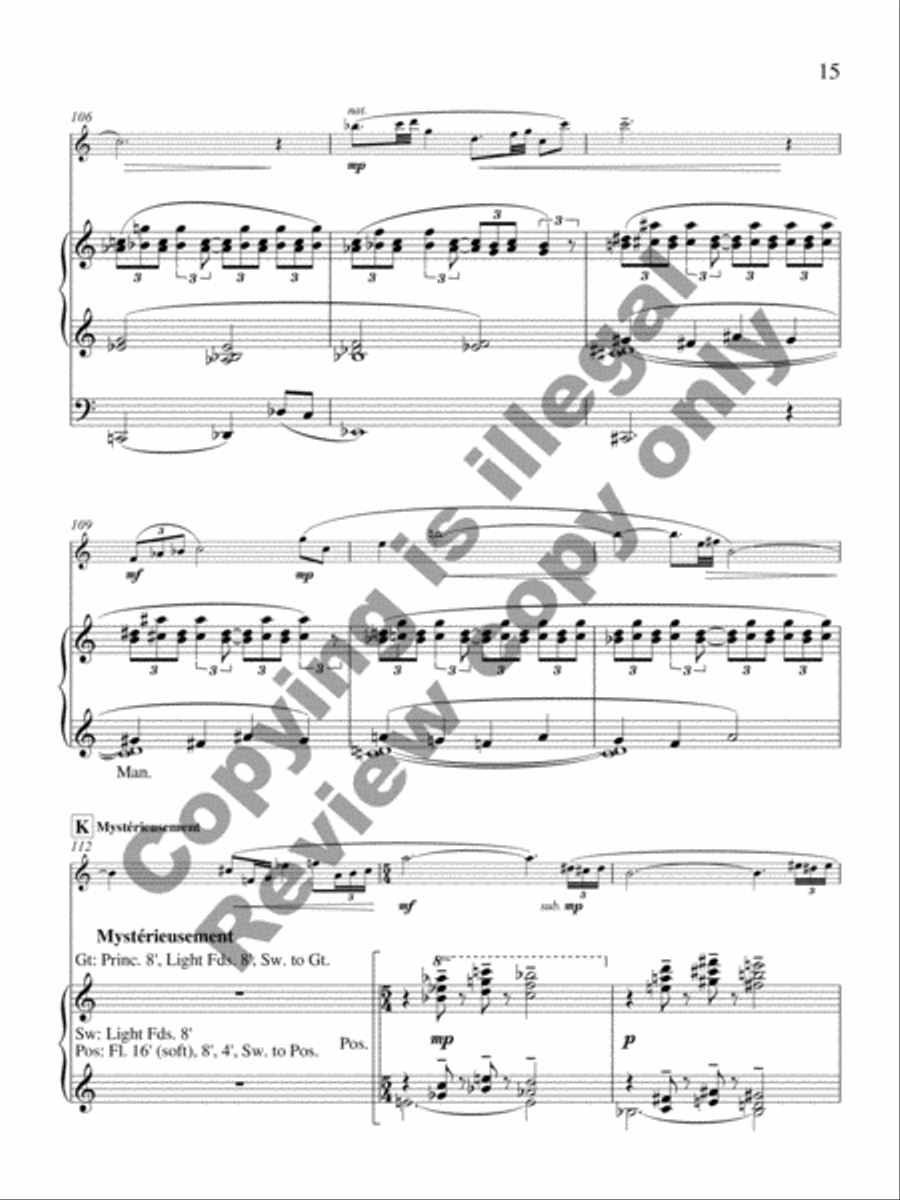 Rêverie: Hommage à Francis Poulenc Alto Saxophone scores gallery preview page 10