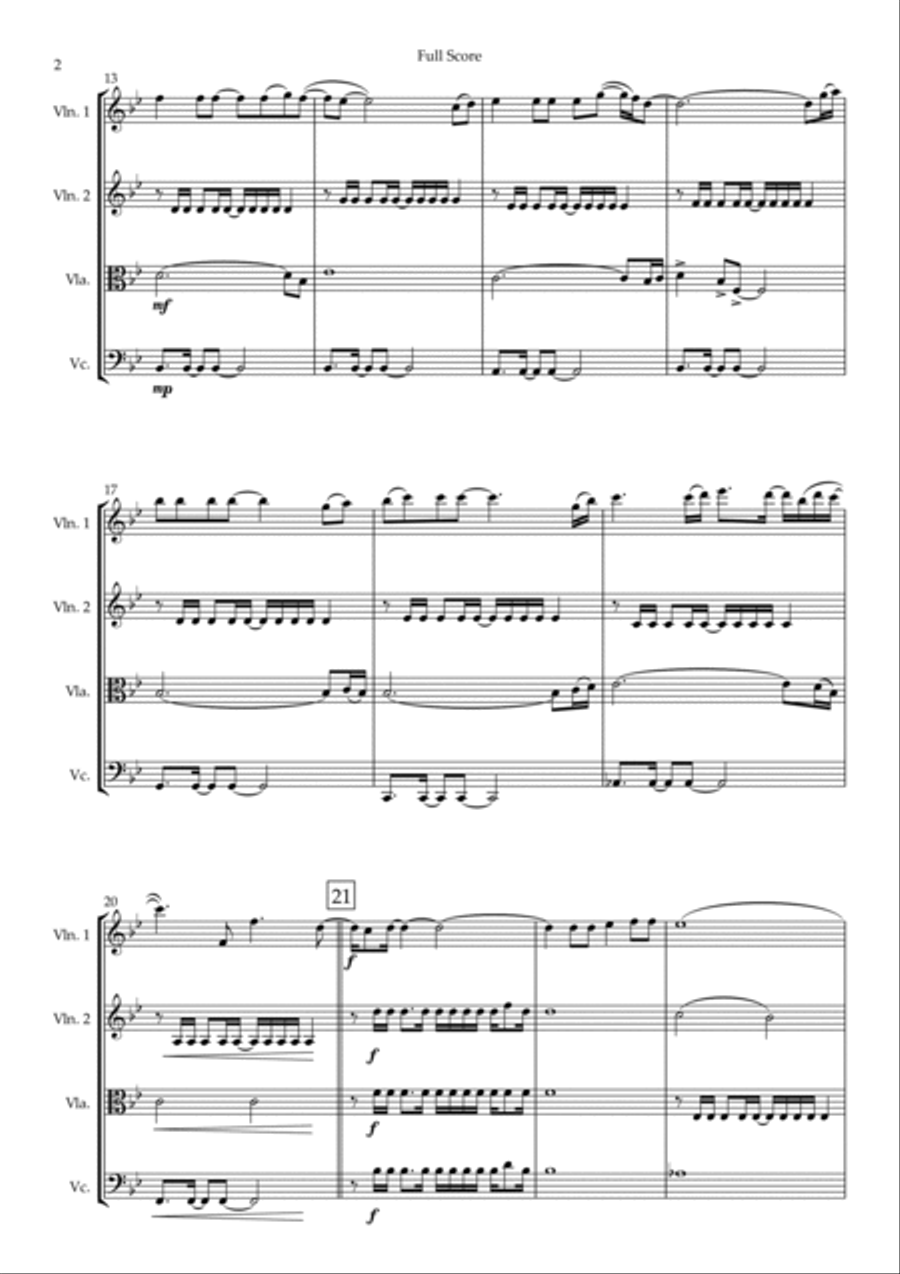 Circle Of Life String Quartet scores gallery preview page 2