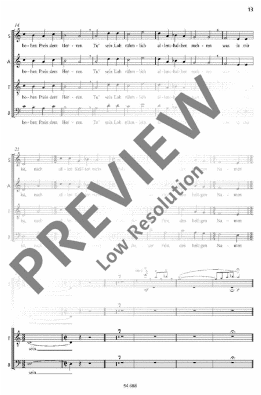 Dem König der Ewigkeit Mixed Choir scores gallery preview page 10