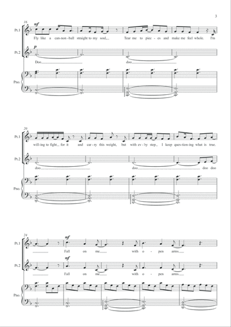 Fall On Me 2-Part scores gallery preview page 3