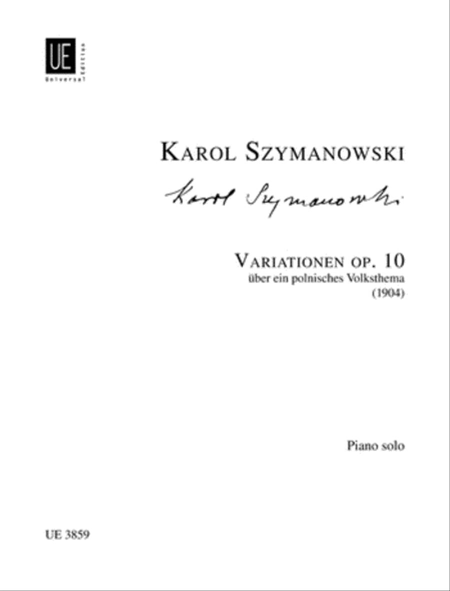 Variations On Polish Folk,Op10 Piano Solo scores gallery preview page 1