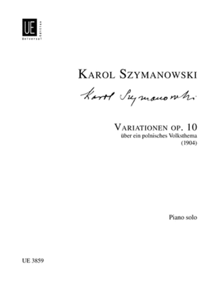 Book cover for Variations On Polish Folk,Op10