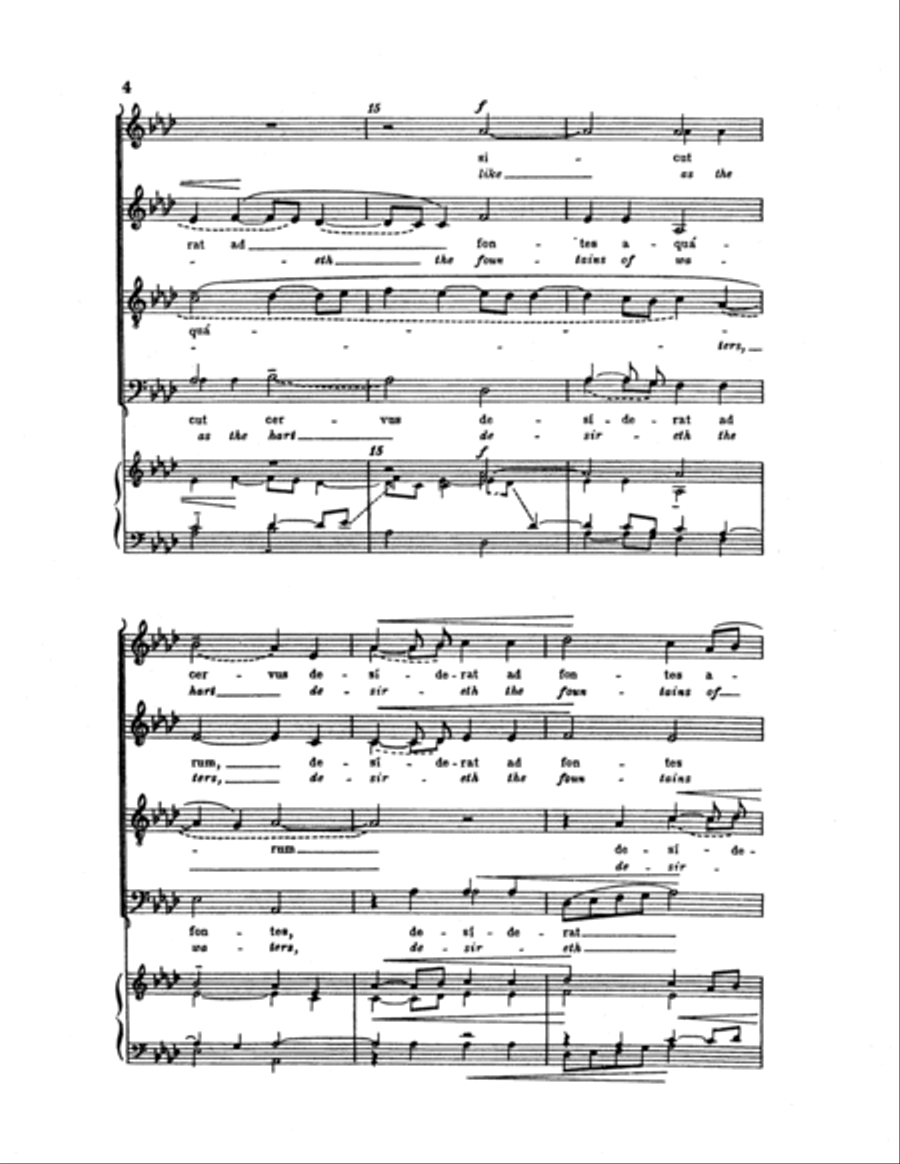 Two Motets: Sicut cervus (Like as the Hart) / Sitivit anima mea (My soul) 4-Part scores gallery preview page 3