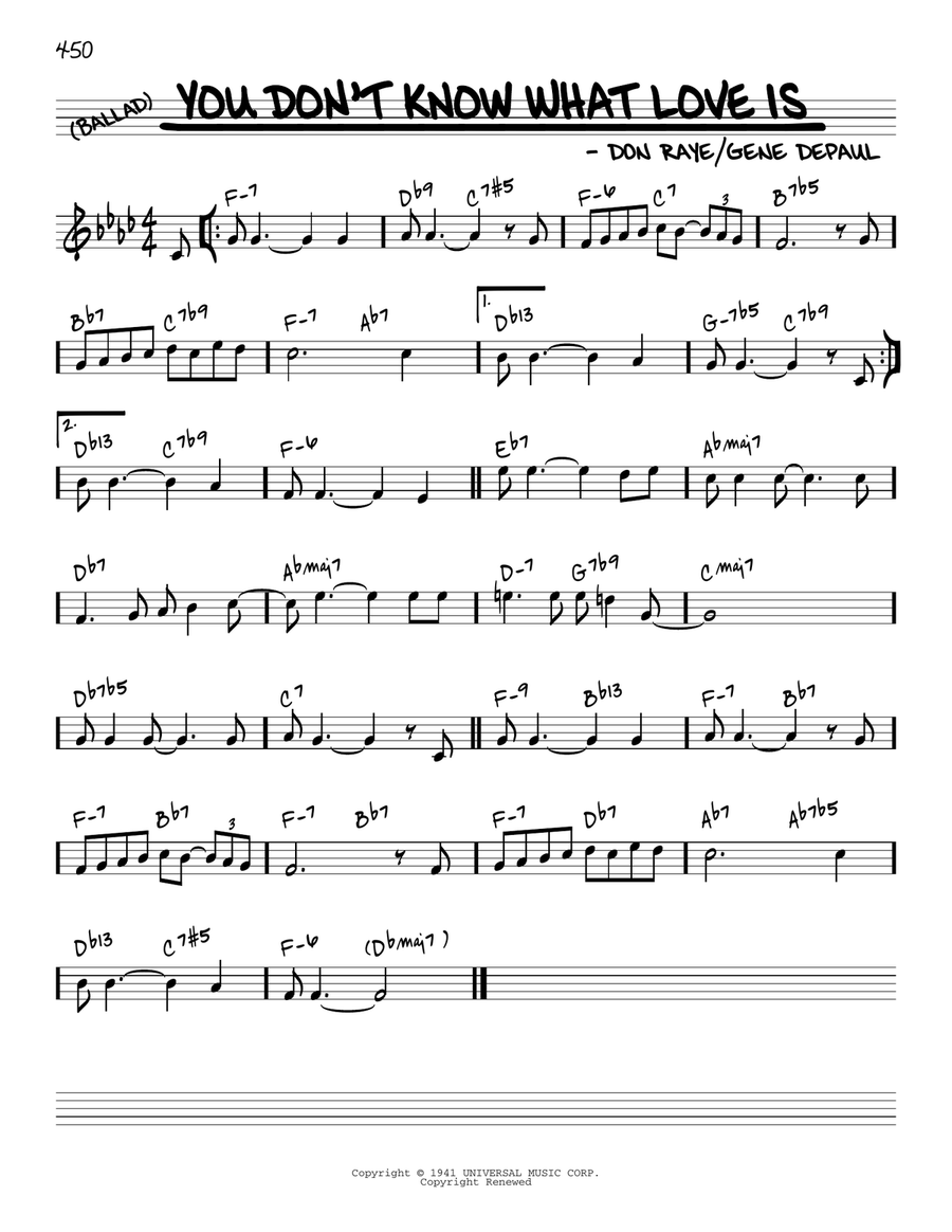 You Don't Know What Love Is [Reharmonized version] (arr. Jack Grassel) Piano scores gallery preview page 1
