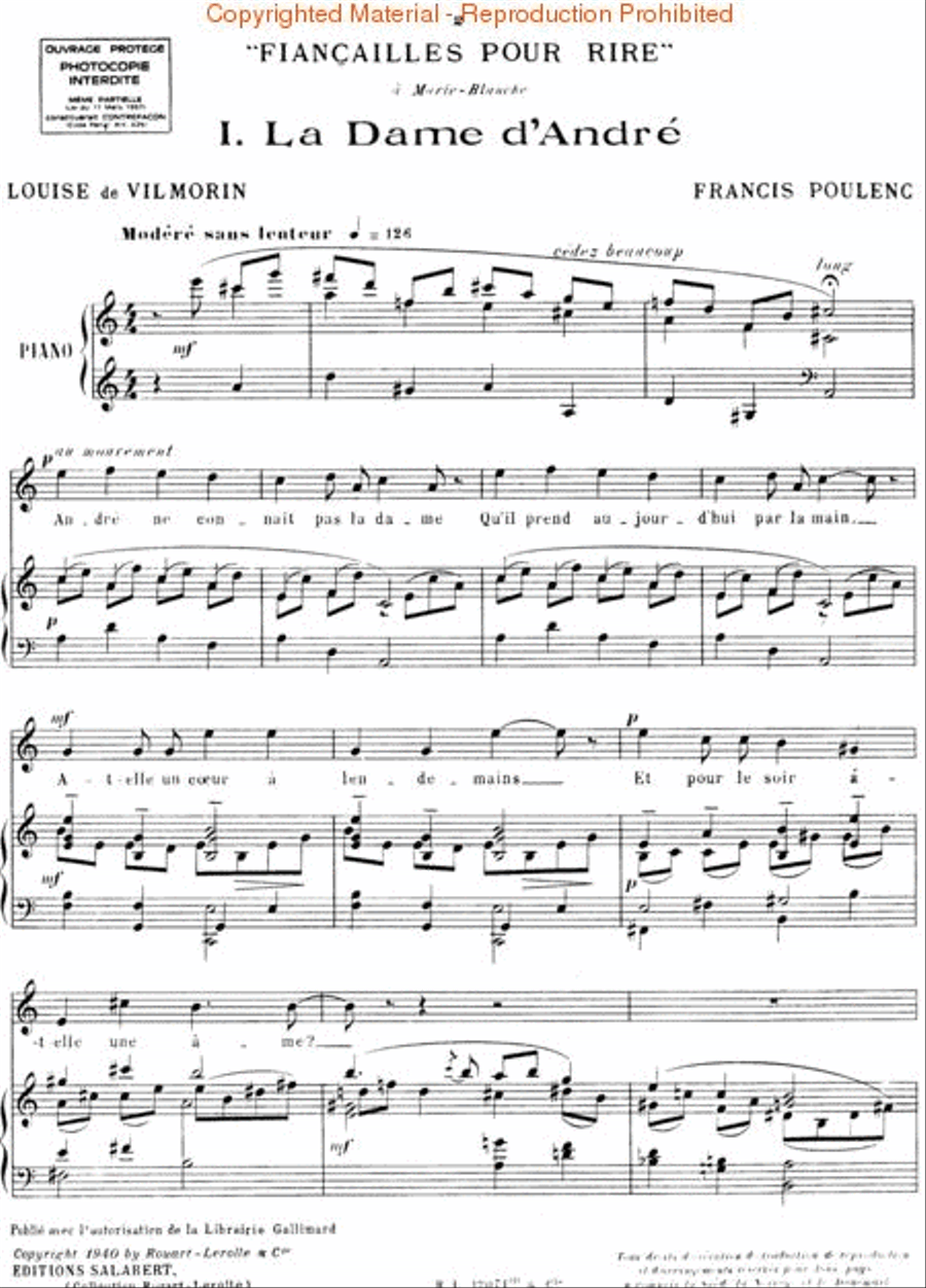 Fiançailles pour rire Voice scores gallery preview page 3