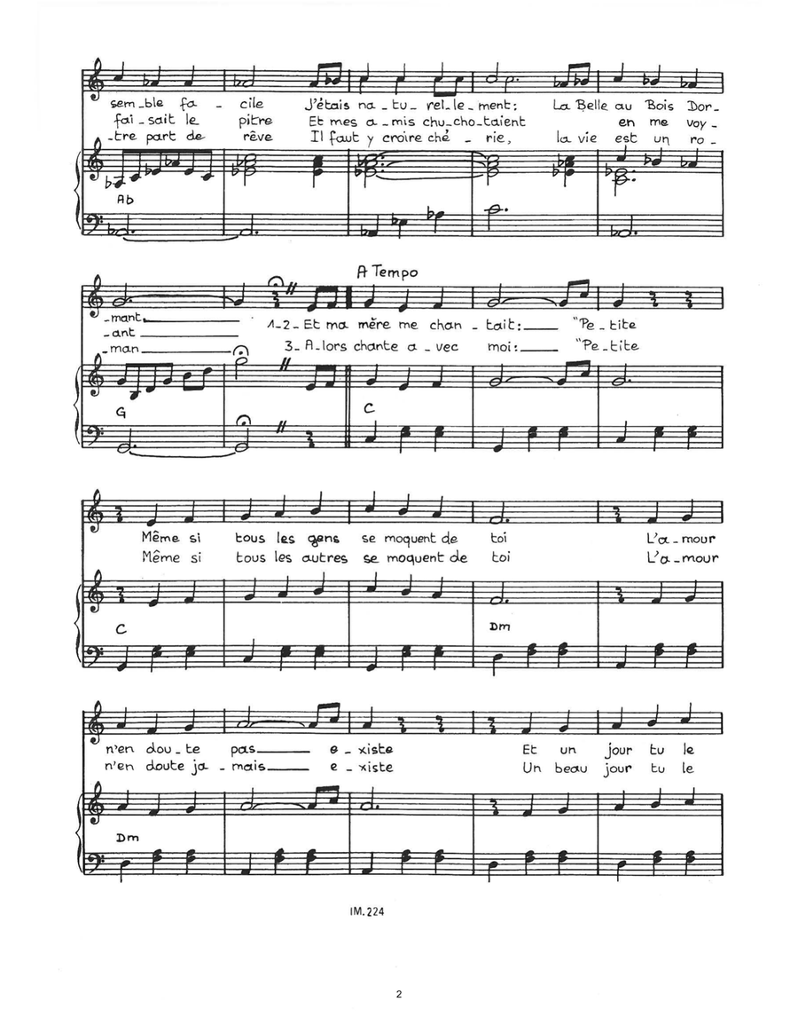 Chanson De Deborah Piano, Vocal scores gallery preview page 2