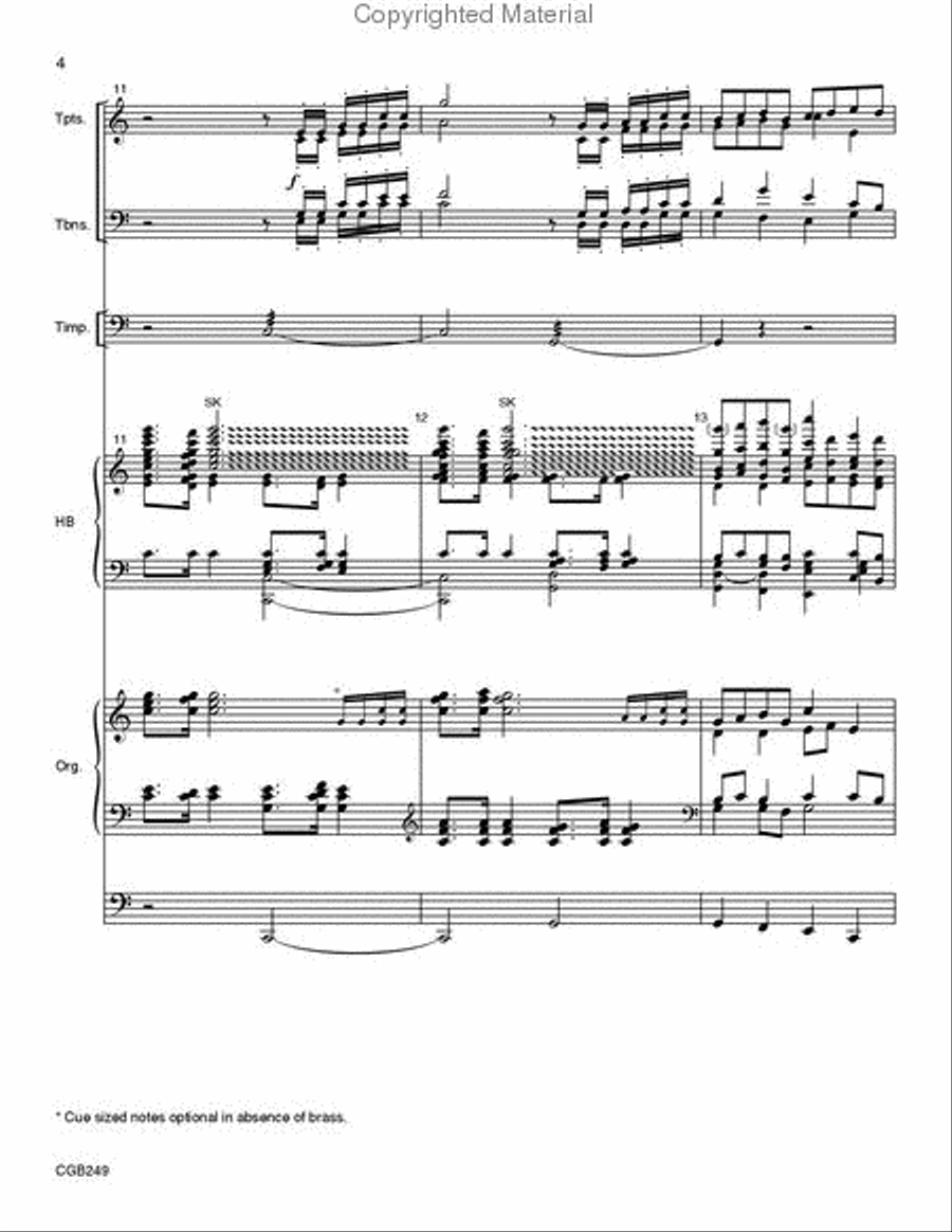 Jesus Christ Is Risen Today Full Score Handbell Choir scores gallery preview page 4