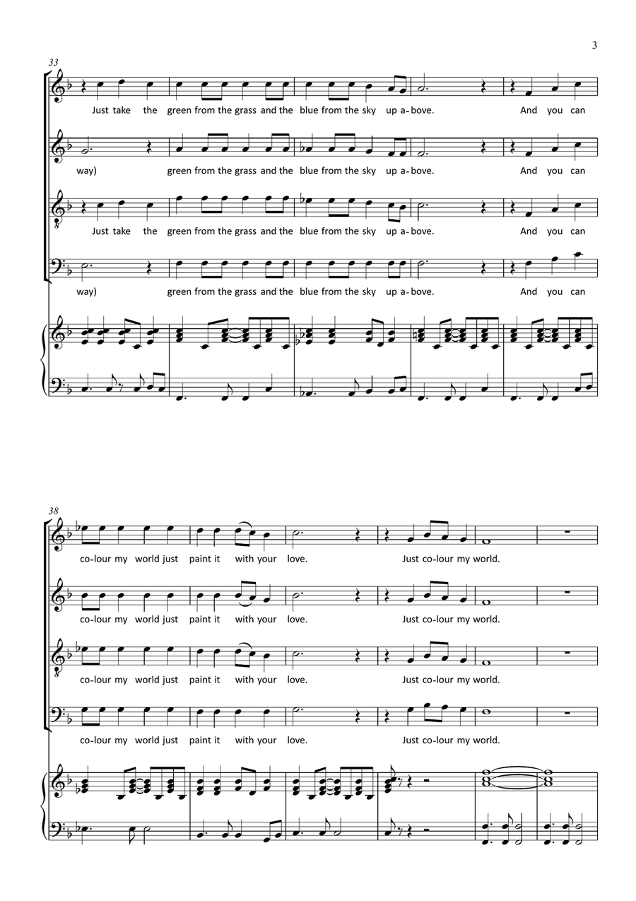 Color My World 4-Part scores gallery preview page 3