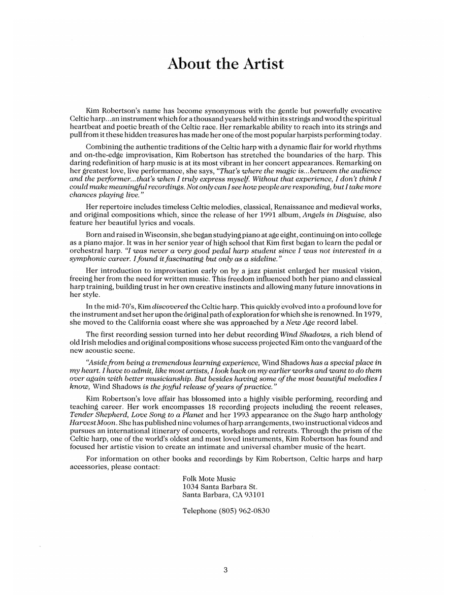Kim Robertson - Celtic Harp Solos Pedal Harp scores gallery preview page 4