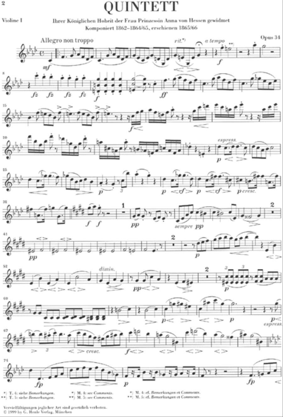 Piano Quintet F minor Op. 34 Piano scores gallery preview page 5