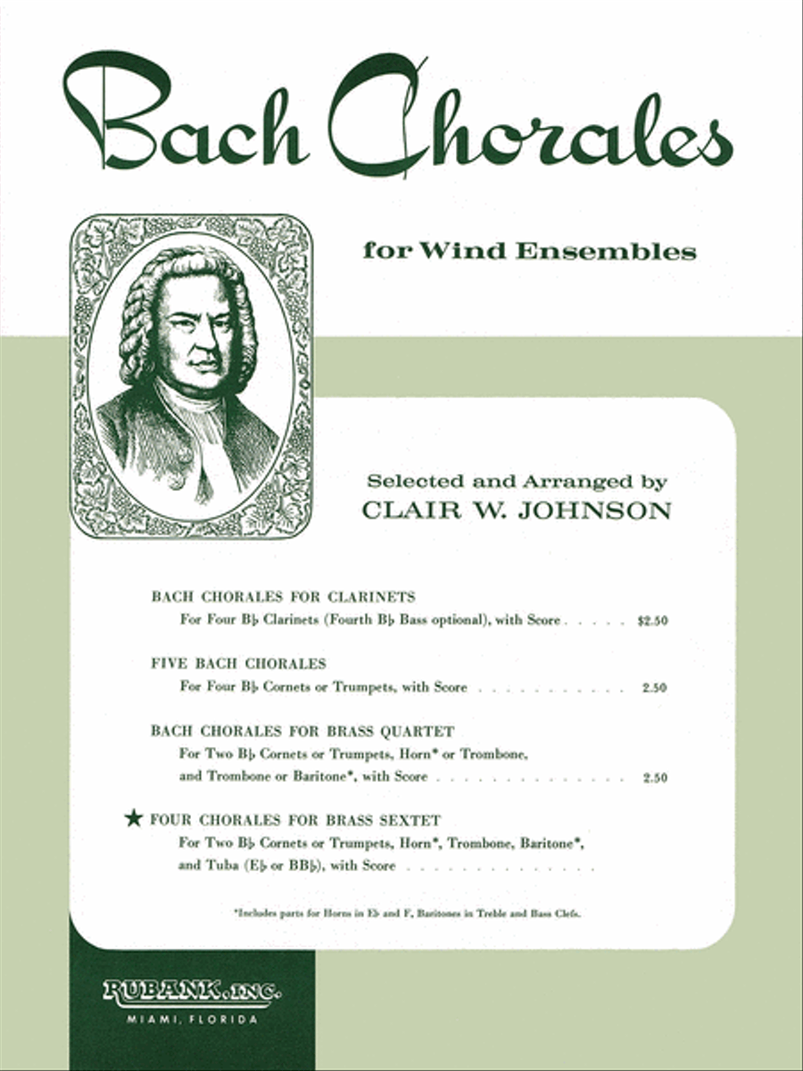 Four Chorales for Brass Sextet/Choir Choir scores gallery preview page 1