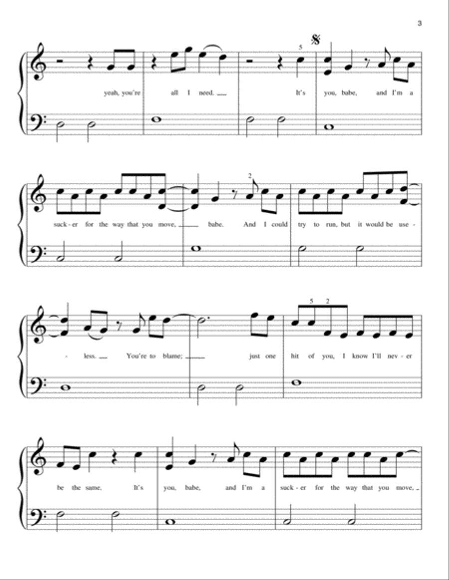 Never Be The Same Easy Piano scores gallery preview page 3