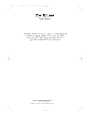 Book cover for For Emma