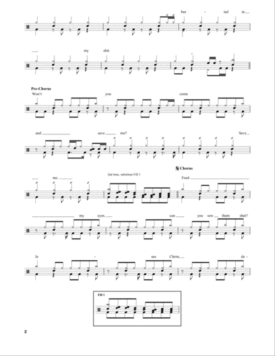 Man In The Box Drum Set scores gallery preview page 2