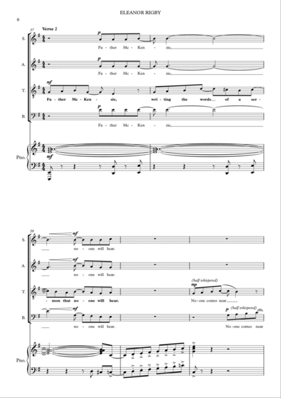 Eleanor Rigby Eleanor Rigby 4-Part scores gallery preview page 6